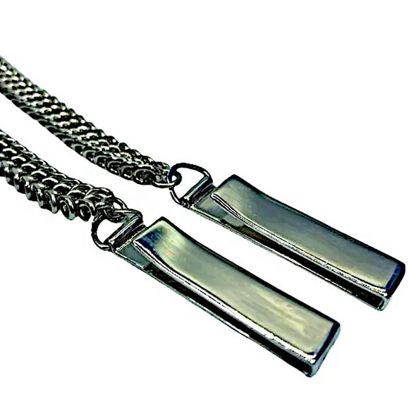 Authentic Saint Laurent 07 Slimane Rare Runway Silver Plated Chain Suspenders - Picture 5 of 6